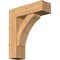 Ekena Millwork Thorton Block Smooth Bracket w/ Offset Brace, Western Red Cedar, 7 1/2"W x 24"D x 28"H BKT0806X24X28THR05SWR - alternate 1